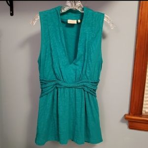 Deletta v-neck top with waist detail